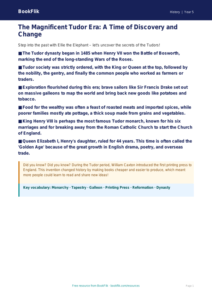 Free Tudors Poster | Year 5 | History | BookFlik