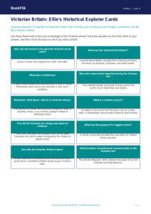Free Victorians Flashcards | Year 4 | History | BookFlik