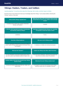 Vikings History Flashcards for Year 4 | Free Australian Curriculum Resources