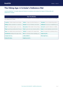 Free Vikings Word Mat | Year 4 | History | BookFlik