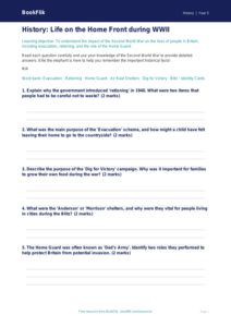 Free WW2 Worksheet | Year 5 History | Australian Curriculum