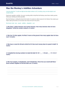 Free Addition Assessment | Year 1 | Maths | BookFlik