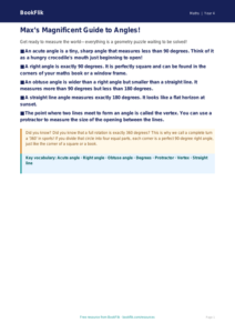 Maths angles poster year 4 greater depth