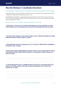 Free Coordinates Assessment | Year 4 | Maths | BookFlik