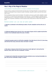 Free Coordinates Track Sheet | Year 4 | Maths | BookFlik