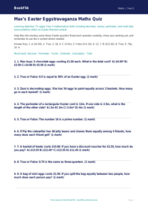 Easter Maths Quiz for Year 5 | Australian Curriculum Maths