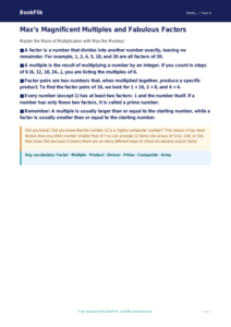 Free Factors And Multiples Poster | Year 4 | Maths | BookFlik