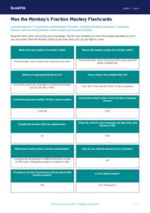 Free Fractions Flashcards | Year 5 Maths | BookFlik