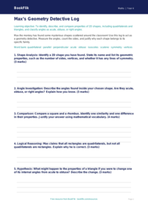 Maths geometry template year 4 greater depth