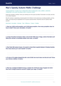 Free Halloween Maths Assessment | Year 5 | Maths | BookFlik