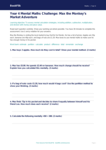 Maths mental maths assessment year 4 core