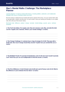 Free Mental Maths Template | Year 4 | Maths | BookFlik