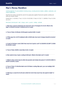Free Money Quiz | Year 5 | Maths | BookFlik