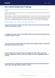 Free Multiplication Track Sheet | Year 5 | Maths | BookFlik