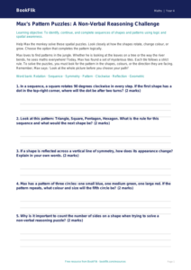 Free Non Verbal Reasoning Track Sheet | Year 4 | Maths | BookFlik