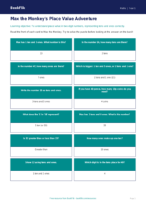 Free Place Value Flashcards | Year 1 Maths | BookFlik
