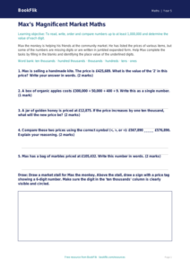 Free Place Value Activity Sheet | Year 5 | Maths | BookFlik