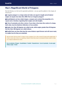 Free Shape Poster | Year 4 | Maths | BookFlik
