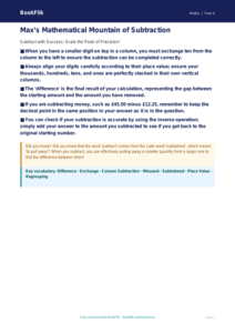 Advanced Subtraction Activities | Year 4 | Maths | BookFlik