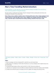 Maths time drawing sheet year 4 greater depth