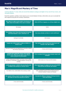 Advanced Time Flashcards | Year 4 | Maths | BookFlik