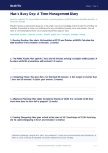 Time Template Year 5 Maths | Australian Curriculum | BookFlik