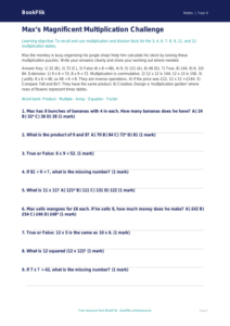 Advanced Times Tables Challenge | Year 4 Maths | BookFlik