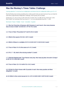 Free Times Tables Quiz | Year 5 Maths | BookFlik