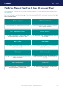Free Composers Flashcards | Year 4 | Music | BookFlik