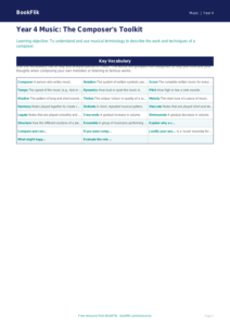 Free Composers Word Mat | Year 4 | Music | BookFlik