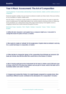 Free Music Composition Assessment | Year 4 | Australian Curriculum