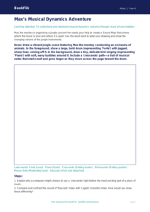 Dynamics Drawing Sheet | Year 4 Music | BookFlik Australia