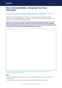 Free Instruments Drawing Sheet | Year 4 | Music | BookFlik