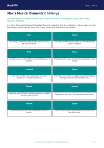 Free Musical Elements Flashcards | Year 4 | Music | BookFlik