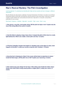 Free Pitch Activity Sheet | Year 4 | Music | BookFlik