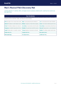 Free Pitch Word Mat | Year 4 | Music | BookFlik