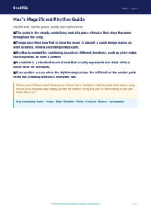 Free Rhythm Poster | Year 4 | Music | BookFlik