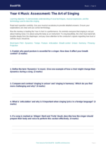 Year 4 Music Singing Assessment | Greater Depth | Australian Curriculum