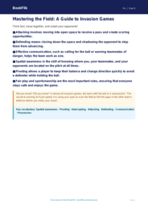 Invasion Games Poster for Year 5 PE | Australian Curriculum Resources