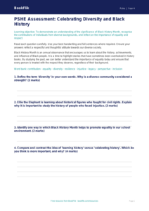 Black History Month Assessment Year 4 | HASS Resources | BookFlik