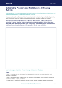 Black History Month Drawing Sheet: Year 4 HASS Activity | BookFlik