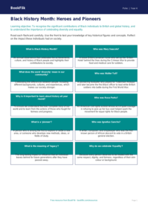 Black History Month Flashcards for Year 4 | Australian Curriculum HASS