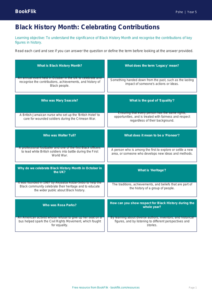 Black History Month Flashcards for Year 5 | Australian Curriculum HASS