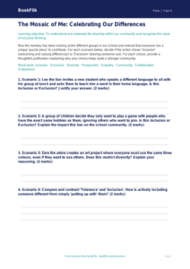 Free Diversity And Inclusion Activity Sheet | Year 4 | HASS / Personal Development | BookFlik