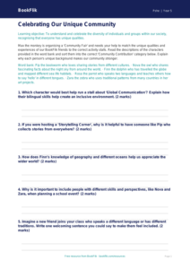 Free Diversity And Inclusion Activity Sheet | Year 5 | HASS / Personal Development | BookFlik