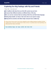 Free Feelings Poster | Foundation | HASS / Personal Development | BookFlik