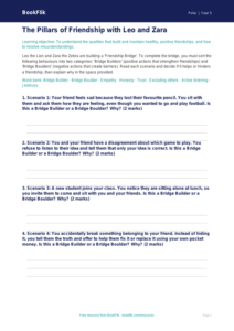 Free Friendship Activity Sheet | Year 5 | HASS / Personal Development | BookFlik