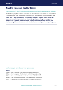 Free Healthy Eating Drawing Sheet | Foundation | HASS / Personal Development | BookFlik