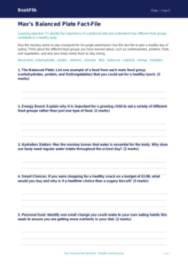 Free Healthy Eating Template | Year 5 | HASS / Personal Development | BookFlik