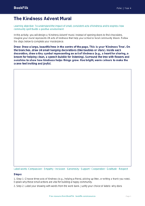 Free Kindness Advent Drawing Sheet | Year 4 | HASS / Personal Development | BookFlik